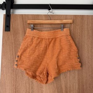 Free People FP Movement Run For It Shorts Orange Boho Athleisure retro sporty- S